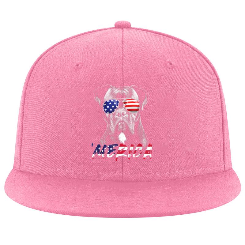 Boxer Dog American USA Flag Merica Cap