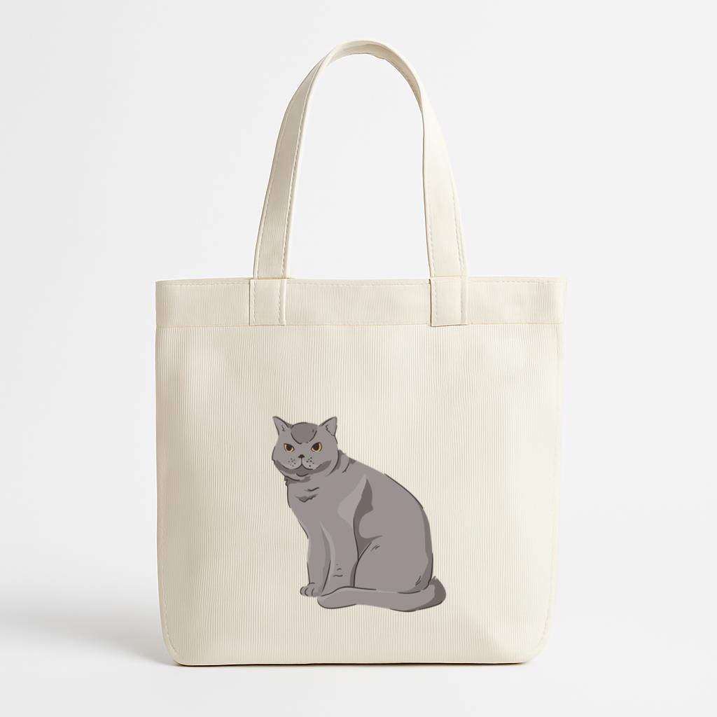 British Shorthair Cat Animal Canvas Tote Bag