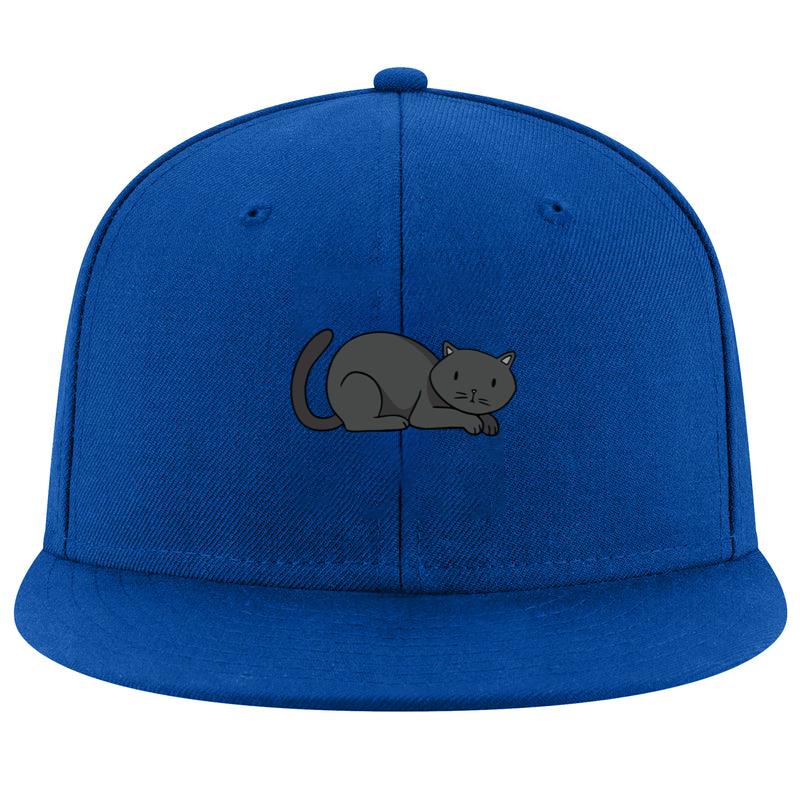 Cartoon Black Cat Icon Cap