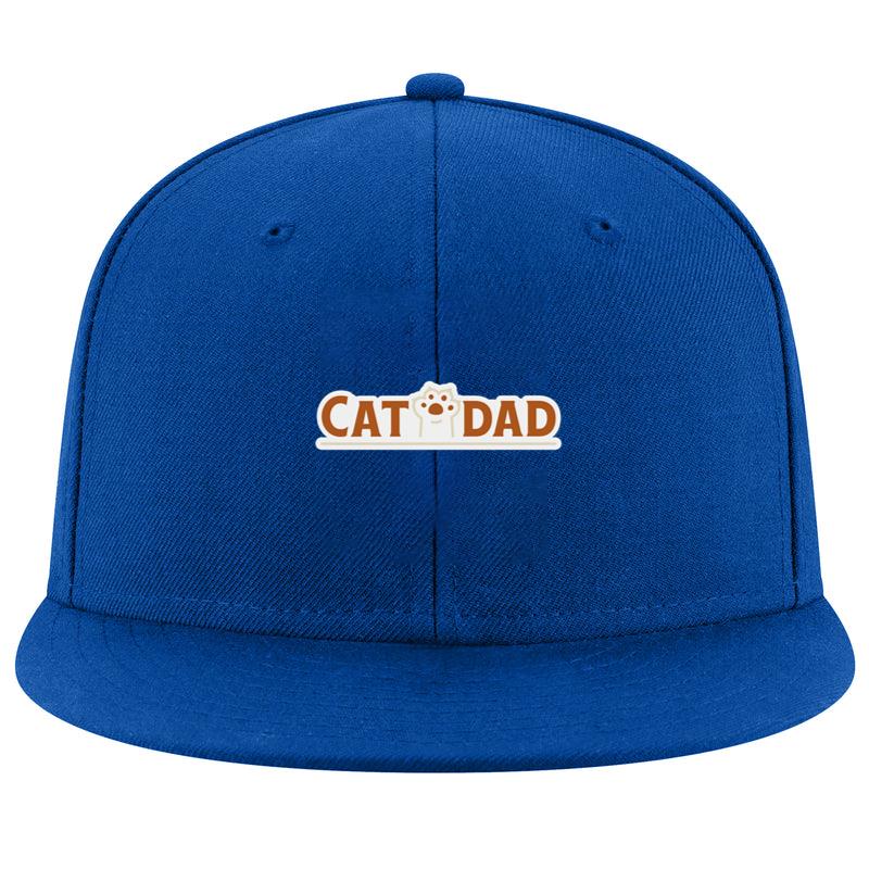Cat Dad Quote Badge Cap