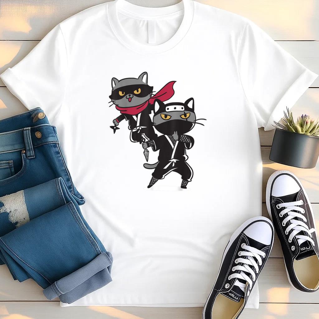 Cat Ninja Funny Cat T Shirt