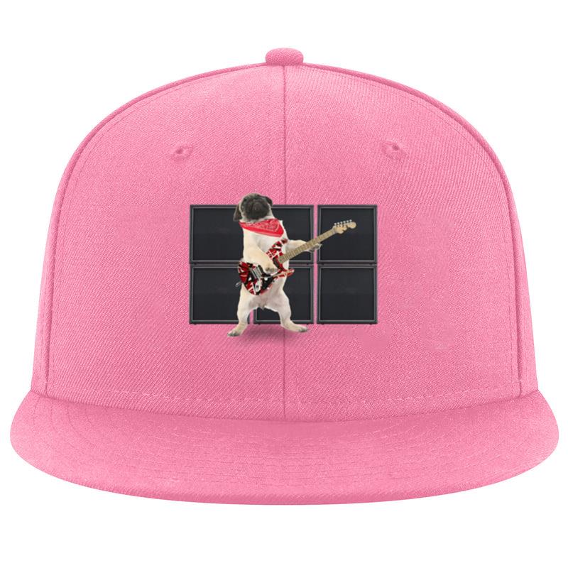 Cool Pug Rocker Dog With Guitar Cap