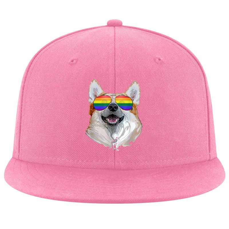 Corgi Dog Rainbow Sunglasses LGBT Pride Cap