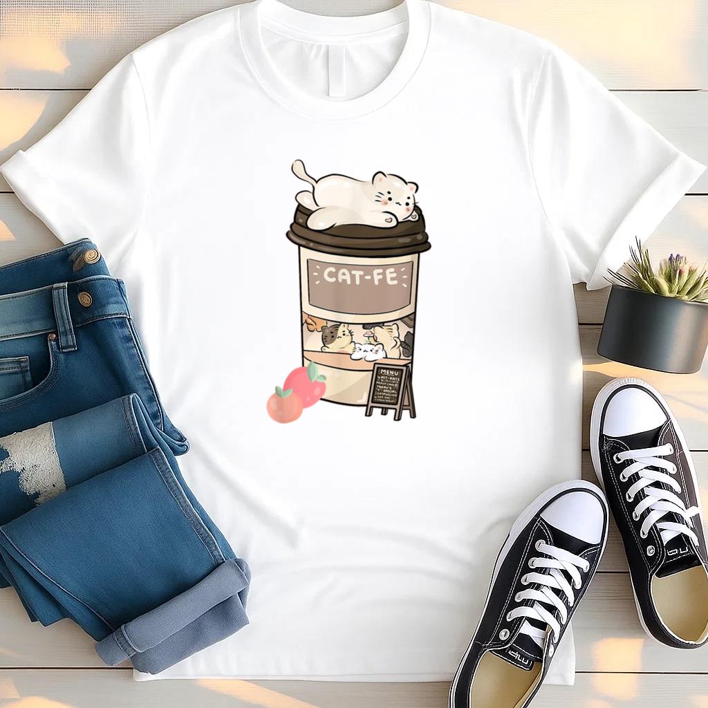 Cute Cat Cafe Kawaii T Shirt