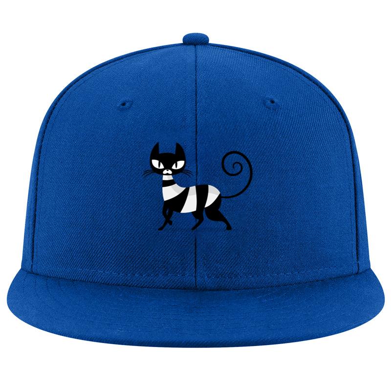 Elegant Black Cat Cartoon Cap
