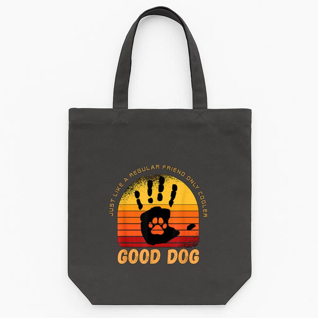 Funny Good Dog High Five Best Friend Tote Canvas Bag