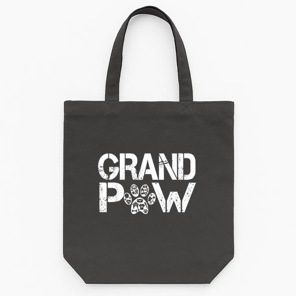 Grand Paw Dog Tote Canvas Bag