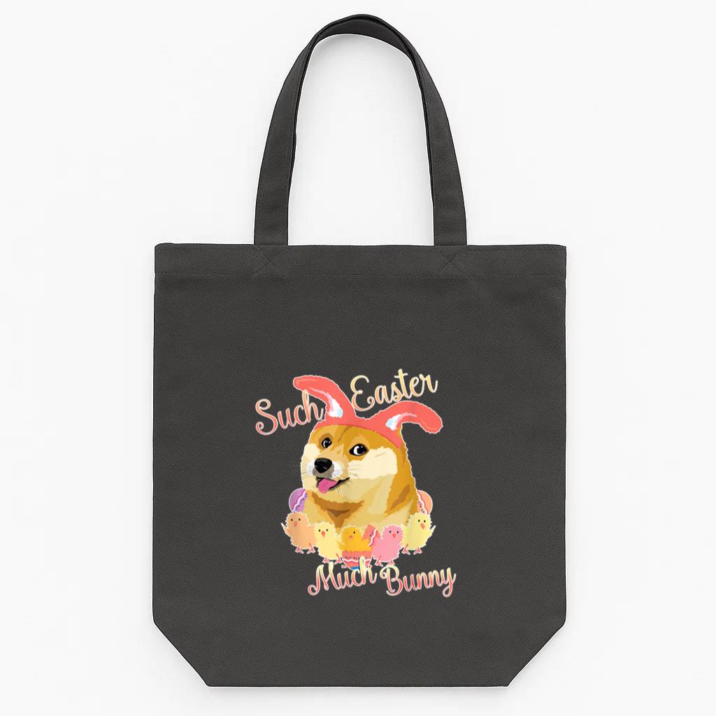 Happy Easter Doge Shiba Inu Such Easter Much Bunny Tote Canvas Bag