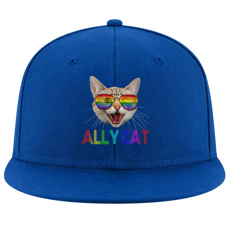 LGBTQ Ally Cat Gay Rainbow Flag Cap