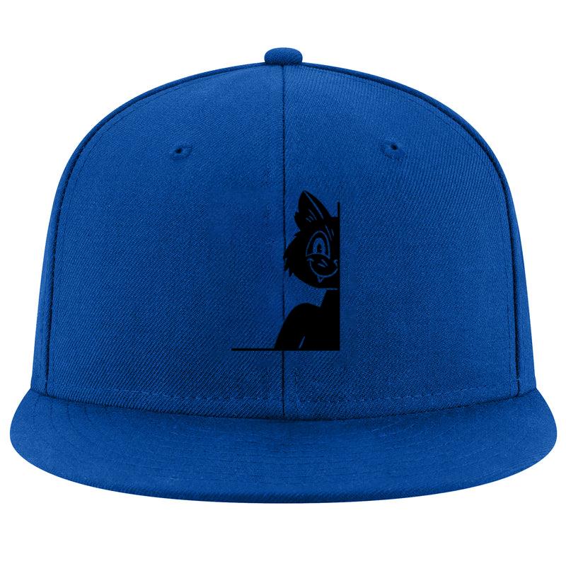 Playful Cat Peeking Design Cap